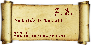 Porkoláb Marcell névjegykártya