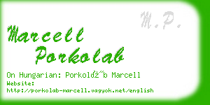 marcell porkolab business card